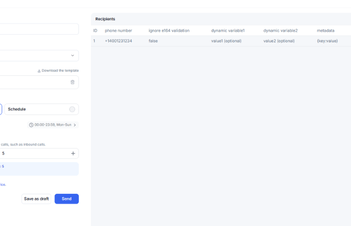 Uploading and mapping recipient data from CSV