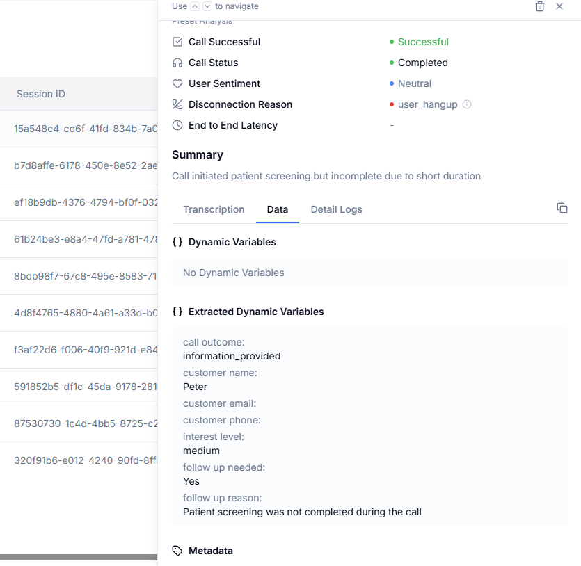 Viewing call insights and configuring data integrations